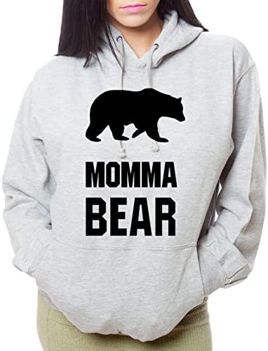 Women's Momma Bear Mama Bear Super Soft Luxurious Hoodie Hooded Sweatshirt Medium Premium Heather