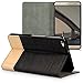 kwmobile Elegant canvas synthetic leather case for Huawei MediaPad X2 7.0 in black brown with convenient STAND FEATURE