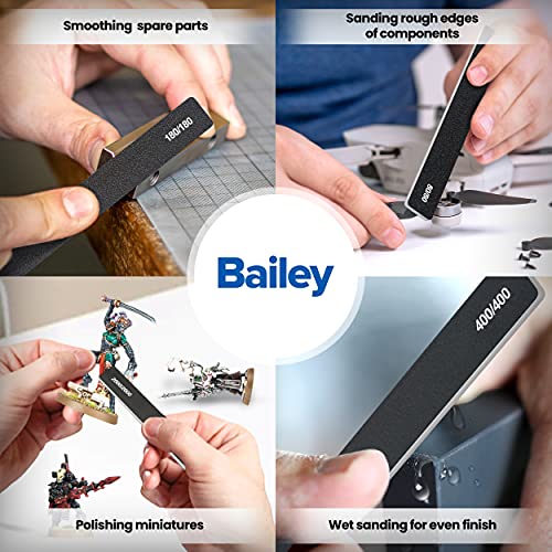 Sanding Sticks For Plastic Models, 10Pack Assorted Metal, & Wood