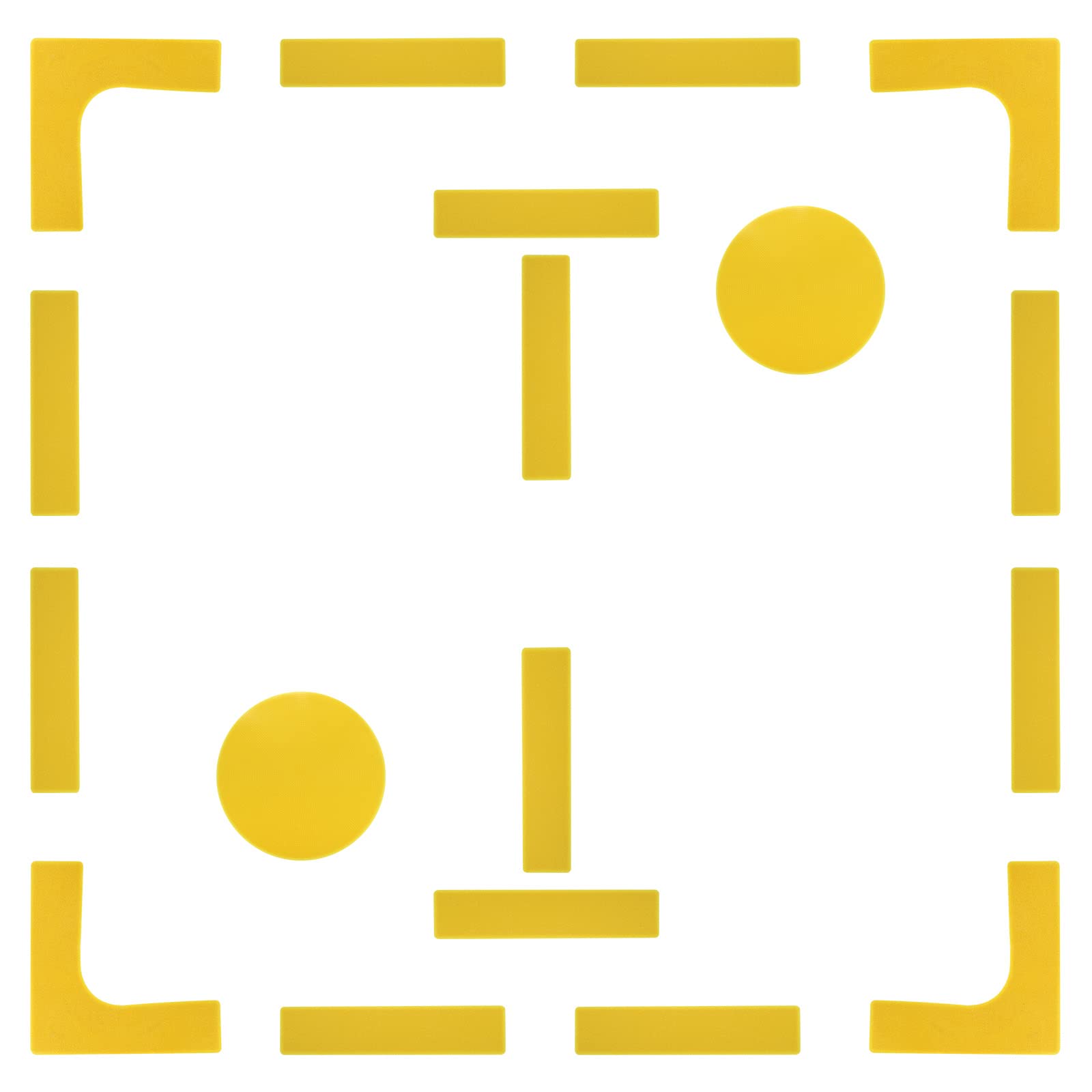 PATIKIL Court Line Marker Kit, Pickleball Court Marking Set Pickleball Lines for Outdoor Court Throw Down PVC Plastic Markers for Mini Tennis Court, Yellow