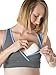 Kindred Bravely French Terry Racerback Nursing Sleep Bra for Maternity/Breastfeeding (Large, Grey with Blue Trim)