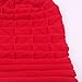 Women Knitted Hat, Malltop Winter Warm Crochet Beanie Folded Flanging Caps (Red)