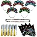 TINKSKY New Year's Eve Party Supply - 25 Pcs New Year Party Decorations,New Year Party Favors for Kids Adults ,New Year Headbands,Horns,Hats,Necklaces for Celebration New Year Christmas Party