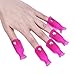 eBoot Acrylic Nail Art Soak Off Clips Caps UV Gel Nail Polish Remover Wrap Tool, 20 Pieces (Purse and Rose Red)