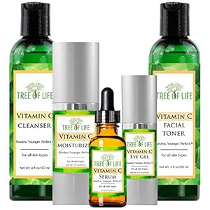 Complete Vitamin C Combo Pack - Vitamin C Serum, Moisturizer, Eye Gel, Cleanser, And Toner