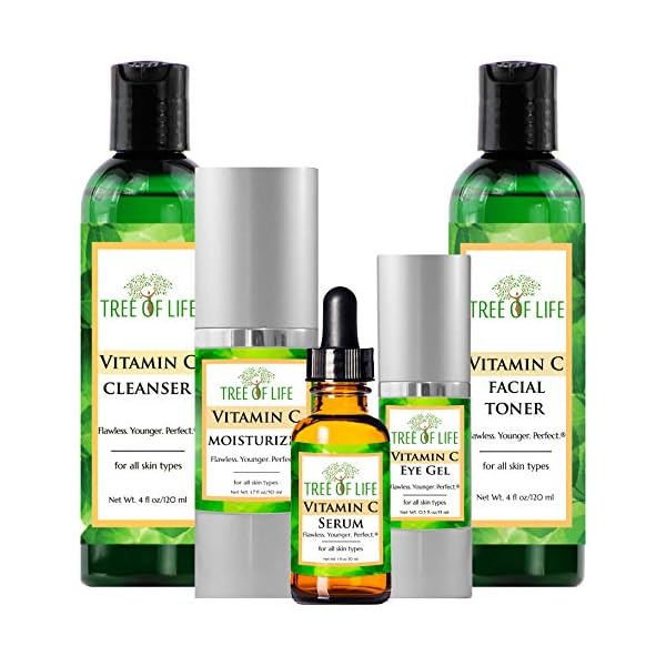 Complete Vitamin C Combo Pack - Vitamin C Serum, Moisturizer, Eye Gel, Cleanser, And Toner