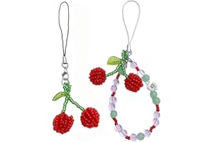 Homvog Cute Beaded Phone Charms for Phone Aesthetic Phone Charms for Phone Bag Airpods Camera Pendants Decor