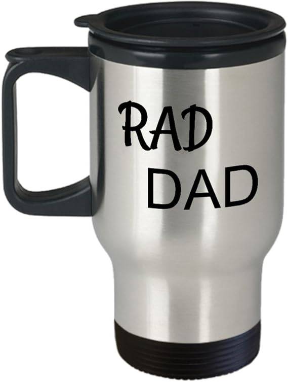 Rad Dad Novelty Steel Insulated Travel Coffee Mug Funny