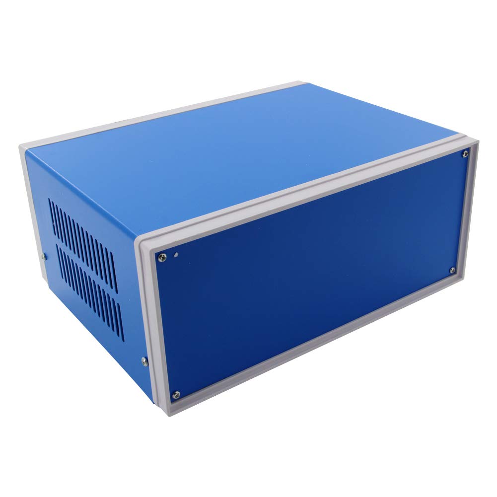 Fielect 9.84" x 7.48" x 4.33" Dustproof Electronic Junction Box Enclosure Project Box for Electronic Projects Metal Blue