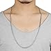 Areke Mens Necklaces Stainless Steel - Figaro Chain Jewelry 18