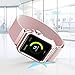 Apple Watch Band, 38mm with Metal Case Milanese Loop Magnetic Mesh Stainless Steel - Shockproof Protective Screen Bumper w Anti-scratch Soft Rubber for iWatch Sport & Edition - Rose Gold