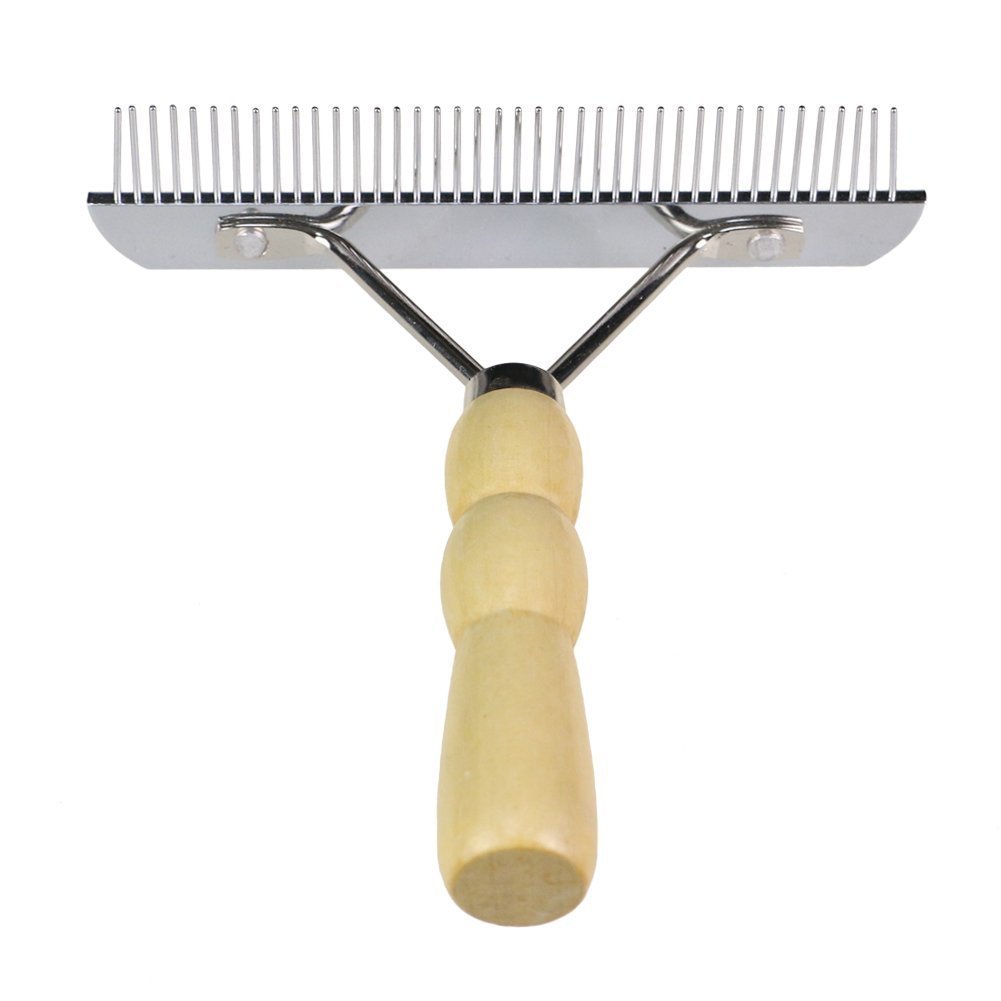YGR Undercoat Rake for Dogs,Pet Comb,Dog Comb with Wooden Handle, large dogs Slicker Hair brush