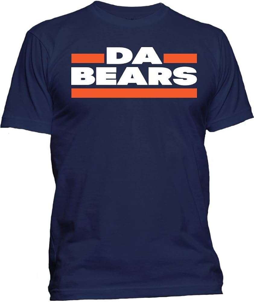 Men's Da Bears Chicago Football Tee Athletic Sports Fan T-Shirt