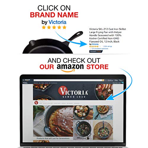 Victoria Glass Lid for 10 Inch Cast Iron Skillet, Frying Pan Lid with