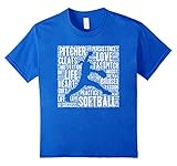 Softball Pitcher Word Cloud T Shirt Awesome Fastpitch