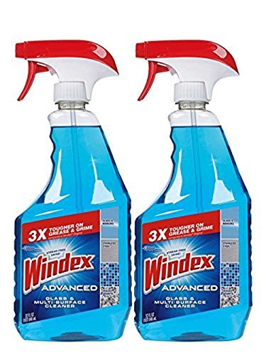 Windex Advanced Glass & Multi Surface Cleaner, 32 Oz, Pack of 2