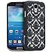 GreatShield TACT Damask Series Ultra Slim Fit Protective Hard Rubber Coating Back Case Cover for Samsung Galaxy S4 IV I9500 - Black