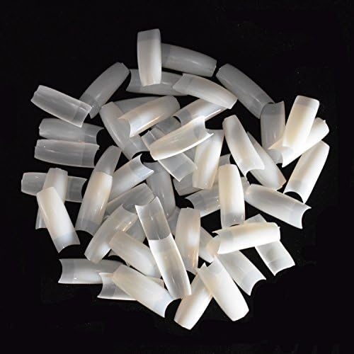 French Fake Nails Half Cover Natural False Nail Acrylic Artificial Nail Tips 500Pcs 10 Sizes by EVEBYRA