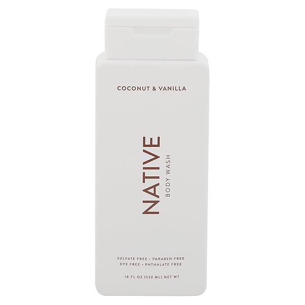 NATIVE, BODY WASH COCONUT AND VANILLA, 18 FL OZ