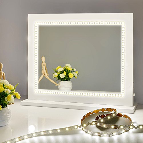 LED Vanity Lights Kit YIHONG 16.4ft LED Strip Lights 300 LED Tape Lights for Mirror Dress Table Cabinet 6000K Daylight White