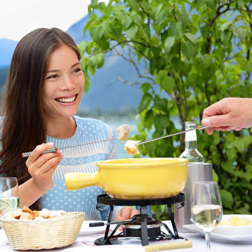 Vaorwne 18 Pieces Stainless Steel Fondue Forks with Heat Resistant Handle for Cheese Chocolate Fondue Roast Marshmallows Meat,9.5 - Thumbnail 5