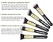 Nestling®10 PCS Premium Professional Kabuki Makeup Brush Set Cosmetics Foundation Blending Blusher Eyeliner Eyeshadow Face Powder Brush Tool Kit (Golden Black)