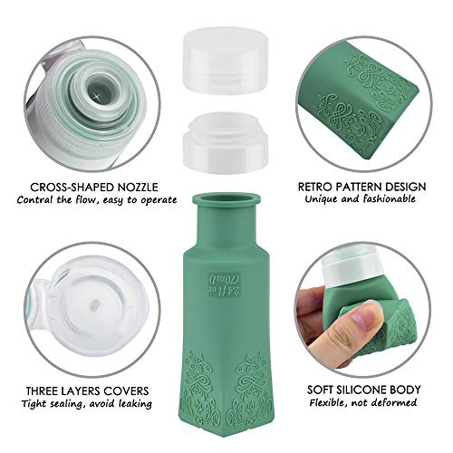 PACETAP Travel Bottles TSA Approved, 10 Pack Leak Proof Silicone Travel Containers for