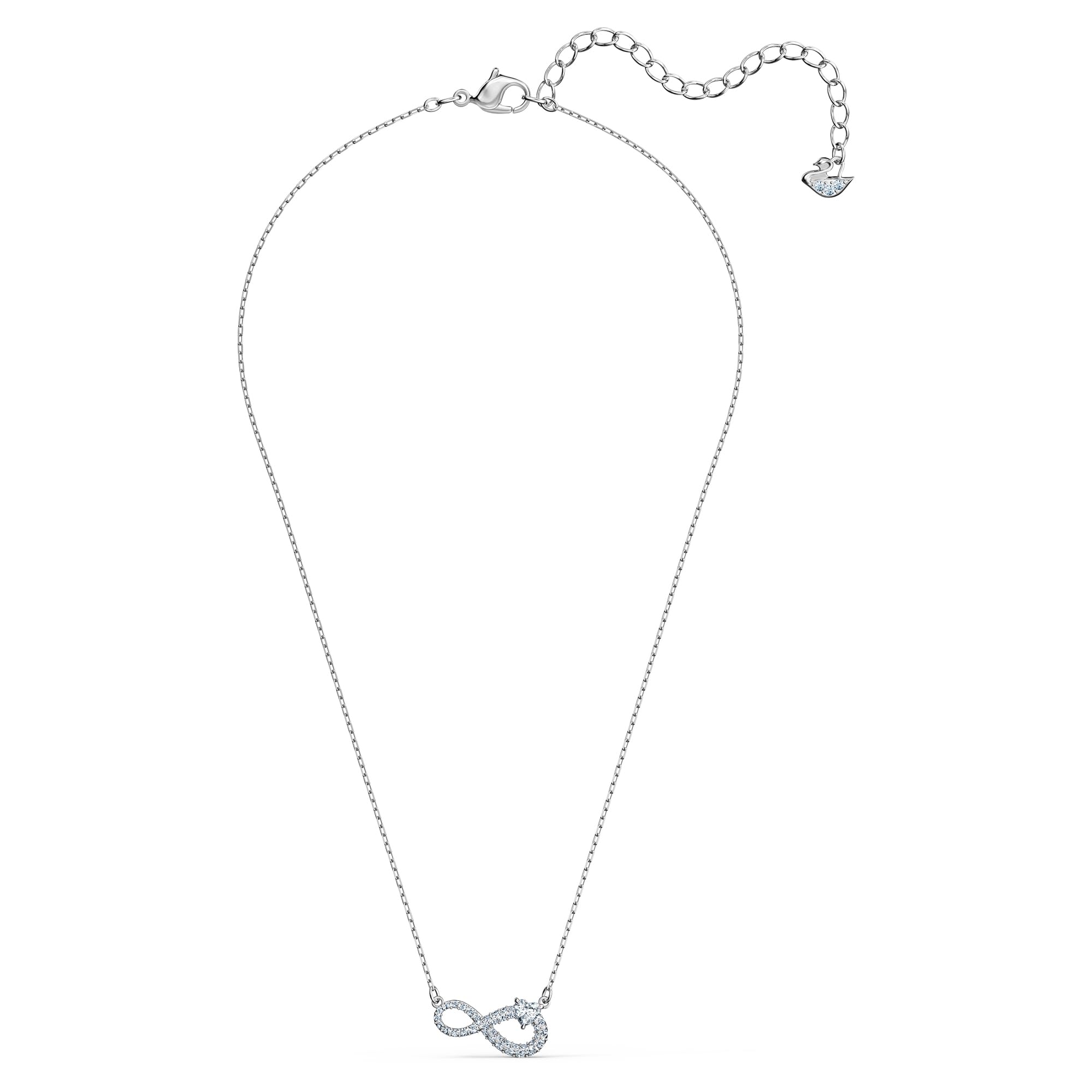 Swarovski Infinity Twist Jewelry Collection, Bracelets & Necklaces, Rhodium & Rose Gold Tone Finish, Clear Crystals