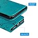 SUPWALL Compatible with iPhone 8 Plus Case, Wallet Case Embossed Butterfly PU Leather Flip Cover Detachable Magnetic Wallet with Card Slots Wrist Strap Skin for iPhone 7 Plus & iPhone 7 Plus Blue