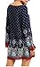Relipop Women's 3/4 Sleeve Ethnic Style Bohemian Printed Mini Floral Tunic Dress (Large, Type 9)