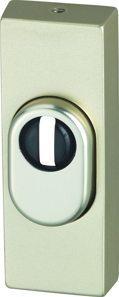 ABUS 093906 RSZS316 F2 SB Protective Escutcheon Plate with Cylinder Protection for Metal Doors Nickel Silver