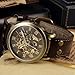 AMPM24 Men's Steampunk Mechanical Leather Bronze Skeleton Self-Winding Auto Wrist Wacth PMW198