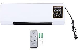 Marhynchus Smart Wall Heater and Cooler 1800W, 3-in-1 Wall Mounted AC Unit with Remote for Bedroom Bathroom Office, PTC Fast 