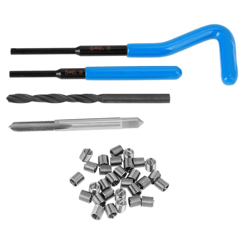Thread Repair Kit, M5 Stainless Steel Wire Thread Insert Combination Tool Set Thread Repair Kit hex sockets M5 Thread Repair Tool: Industrial & Scientific