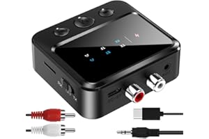 Beuiouer Audio Transmitter Audio Receiver Two-in-One Adapter Dual Transmitter and Dual Receiver One-to-Two