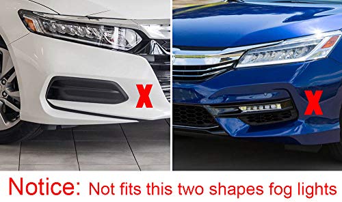 Kadore Car ABS Chrome Front Fog Light Lamp Cover Trim for Honda Accord 2018 2019 10th Gen 2-pc - Thumbnail 3