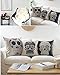 Throw Pillow Covers,YIFAN 4Pcs Mexican Day of the Dead Sugar Skull Cotton Linen Square Shaped Decorative Sofa Chair Couch Pillowcase Pillowslip 43*43cm
