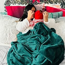 Bedsure Fleece Blankets King Size Emerald Green
