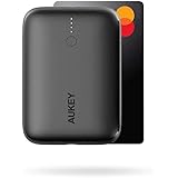 Portable Charger 10000mAh AUKEY Smallest USB C Power Bank with 18W Power Delivery and Quick Charge 3.0 Fast Phone Charger for