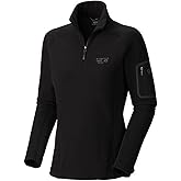 Mountain Hardwear Microstretch Zip T-Shirt, Black / Black, Small