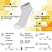 COOPLUS 12 Pack Mens Cushioned Ankle Socks, Low Cut Breathable Casual Socks (Shoe Size 6-11)