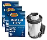 Eureka DCF-10/DCF-14 Vacuum Cleaner Upright Dust Cup Filter, Gray (Pack of 3)