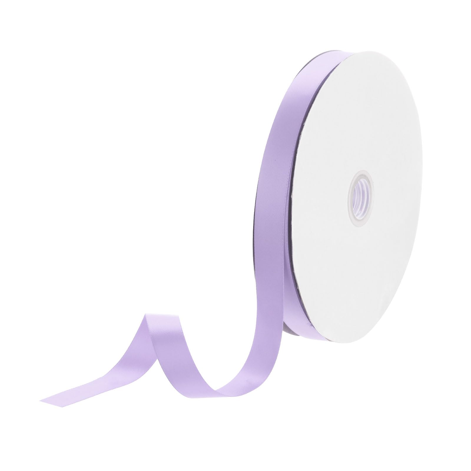 DMiotech 20mm Satin Ribbon 91m/300ft Thin Double Face Fabric Grosgrain Ribbon for Gift Wrapping Floral Hair Flower Bouquet, Light Purple