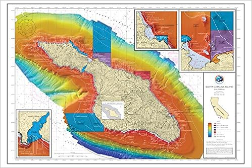 Seafloor Map Of Santa Catalina Island Ca 24 X 36 Rolled