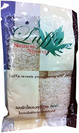 6 packs of Luffa Natural sponge, for body cleansing removing dead skin cells, and revitalizing softer new skin. (8 g/ pack)