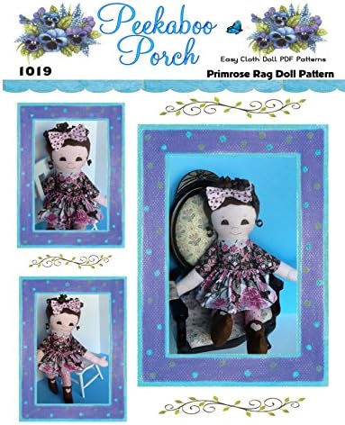 Primrose 15" Rag Doll Easy Cloth Doll PDF Pattern - Easy PDF Sewing Patterns for Beginners by Peekaboo Porch - PATTERN ONLY - Not a Finished Doll