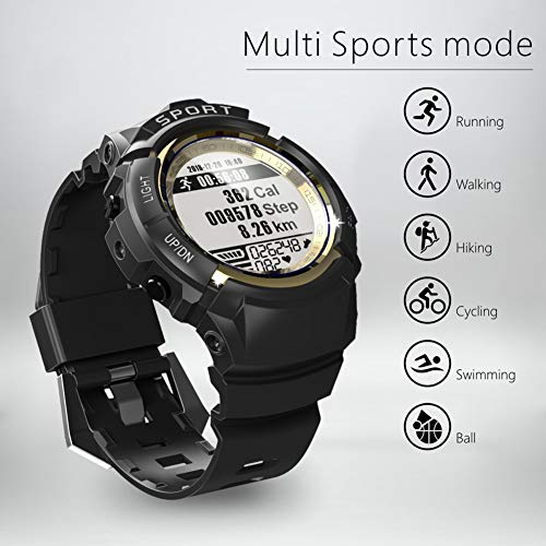 Sport Watch for Men Smart Fitness Activity Tracker IP68 164ft Waterproof with HR Heart Rate Monitor, Step/Calorie Counter, Pedometer, Compass,6 Multi-Sport Mode, 30 Days Working Time for Outdoor Watch - Thumbnail 3
