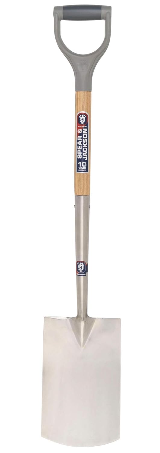 Spear & Jackson Neverbend Stainless Steel Digging Spade, Blue Amazon