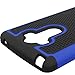 LG G Stylo Case, LK Drop Protection Shock-Absorption Impact Resistant Hybrid Dual Layer Armor Defender Protective Case Cover for LG G Stylo (Blue)