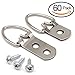 Jetovo 60 Pcs Heavy Duty D Ring Picture Frame Hanging Hangers (40 Single Hole + 20 Double Hole) with 80 Pcs Screws